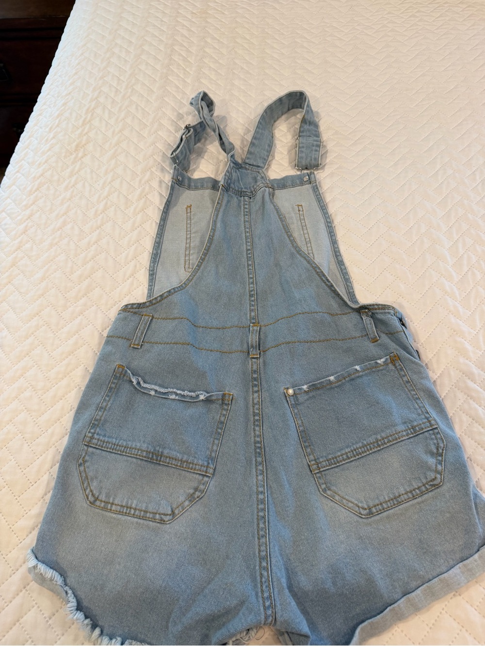 Love Tree Light Blue Denim Overall Dress for Girls